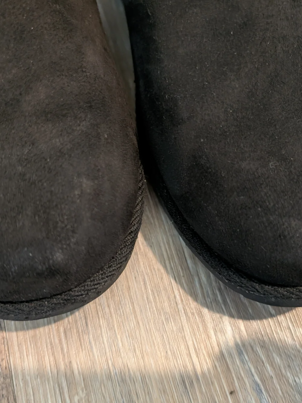 Kids Black Faux-Suede Fur Lined Ankle Boots